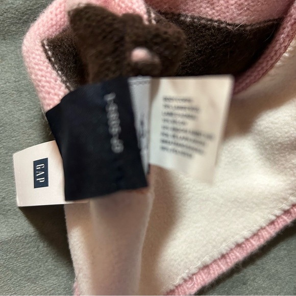 GAP kid pink/brown beanie one size - Picture 2 of 5